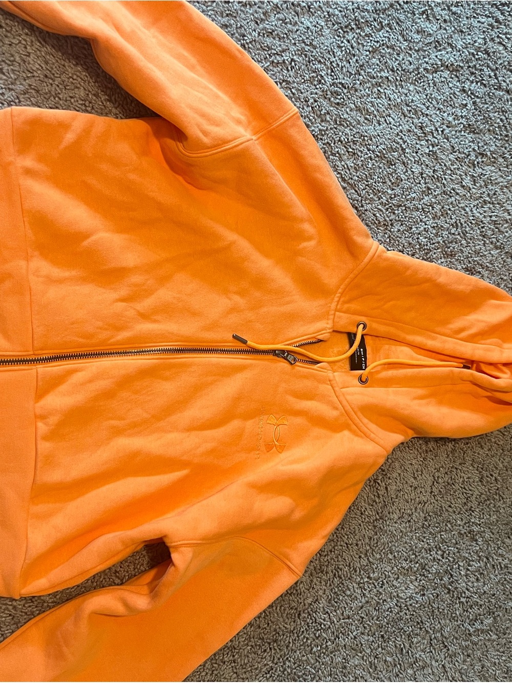 Under Armour cropped Orange Full-Zip Hoodie
